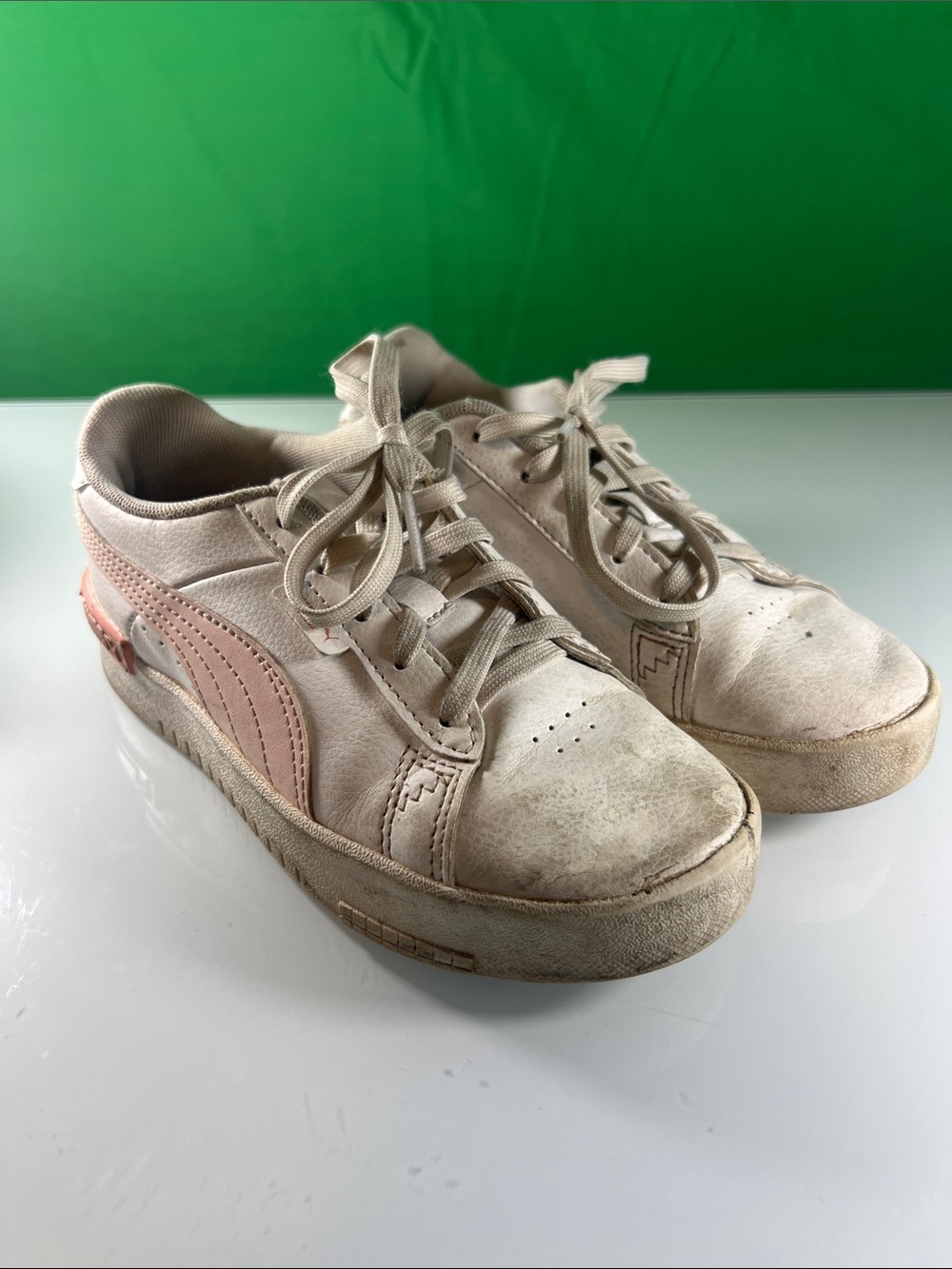 Puma Kids Beige Pink Low-Top Sneakers